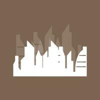 Horizonte logotipo, simples moderno Projeto do arranha-céus, vetor paisagem urbana edifícios, ícone silhueta ilustração