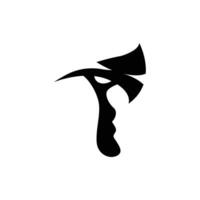 Machado logotipo, madeira corte ferramenta, lenhador vetor, simples minimalista projeto, símbolo modelo vetor