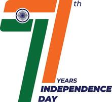 77º independência dia do Índia vetor