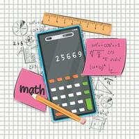 isolado calculadora com matemático fórmulas matemática classe conceito vetor