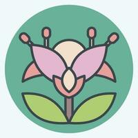 ícone botânico. relacionado para apiário símbolo. cor companheiro estilo. simples Projeto editável. simples ilustração vetor