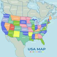 mapa dos estados unidos vetor