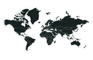 Preto e branco mundo mapa modelo vetor