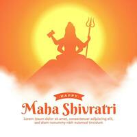 social meios de comunicação modelo Projeto feliz maha Shivratri vetor