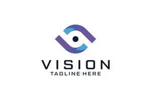 moderno único plano olho visão ótico logotipo Projeto vetor