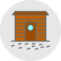 gelo pescaria cabana vetor ícone Projeto
