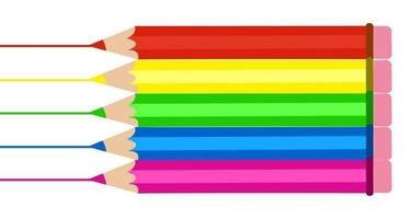 lápis de colorir artísticos vetor