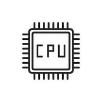 CPU ícone vetor
