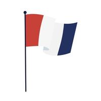 bandeira da frança do feliz dia da bastilha desenho vetorial vetor