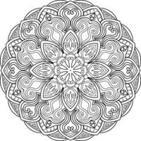 mandala padronizar para coloração livro. mandala digital arte estêncil estoque ilustração vetor