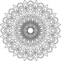 mandala padronizar para coloração livro. mandala digital arte estêncil estoque ilustração vetor