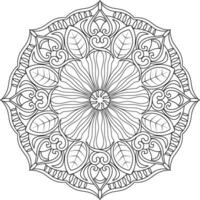 mandala padronizar para coloração livro. mandala digital arte estêncil estoque ilustração vetor