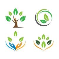 ilustração das imagens do logotipo da ecologia vetor