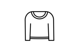 suéter ícone. ícone relacionado para roupas ícone definir. linha ícone estilo. simples vetor Projeto editável