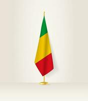 mali bandeira em uma bandeira ficar em pé. vetor