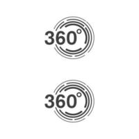 Ilustração do projeto do ícone do vetor 360 círculo
