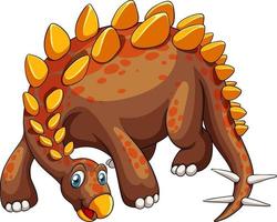 Personagem de desenho animado do espinossauro animal pré-histórico  dinossauro azul gigante com espinhos verdes nas costas elemento vetorial  plano para jogo para celular ou enciclopédia infantil