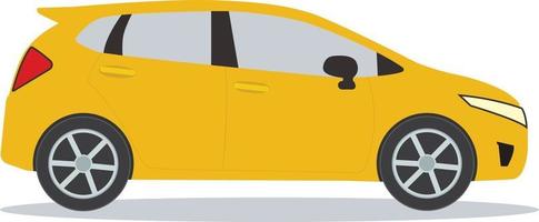 carro esporte amarelo liso com vetor de fundo branco isolado. Design de carro moderno