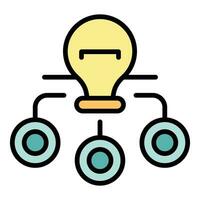 fluxo de trabalho idéia ícone vetor plano