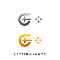 letra g design do logotipo do jogo vetor
