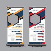 conferência de negócios roll up banner vetor