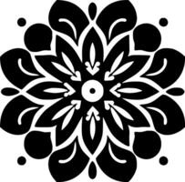 mandala, Preto e branco vetor ilustração