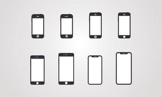 ilustração da evolução do smartphone vetor