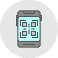 design de ícone vetorial de código qr vetor