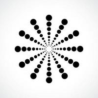 vetor abstrato preto círculo quadro meio-tom pontos logo emblema design. ícone de borda redonda usando textura de pontos de círculo. ilustração vetorial eps 10