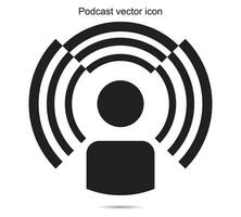 podcast vetor ícone, vetor ilustração.