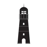 torres de farol de holofote para navegação marinha de ícone de navios. ilustração vetorial vetor