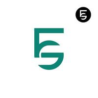carta fs sf monograma logotipo Projeto vetor