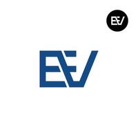 carta ev monograma logotipo Projeto vetor