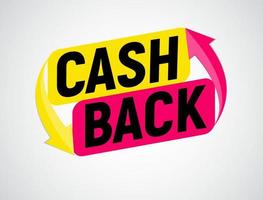 cartaz de cashback de dinheiro com moedas do dólar de ouro. ilustração vetorial vetor