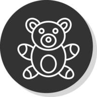 design de ícone vetorial de ursinho de pelúcia vetor