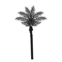 ilustração em vetor silhueta folha de palmeira linda