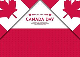 fundo de celebração do dia do Canadá com design de folha de bordo vetor
