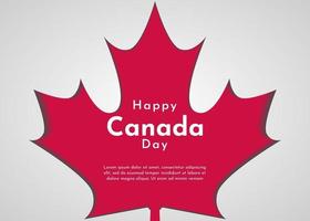 fundo de celebração do dia do Canadá com design de folha de bordo vetor