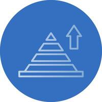 design de ícone de vetor de gráfico de pirâmide