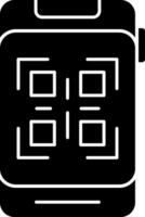 design de ícone vetorial de código qr vetor