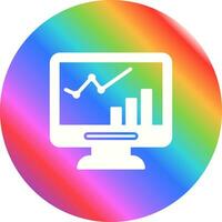 ícone de vetor de crescimento lcd