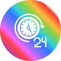 ícone de vetor de 24 horas