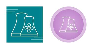 ícone de vetor de usina nuclear