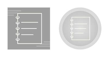 ícone de vetor de bloco de notas