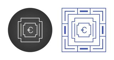 ícone do vetor do símbolo do euro