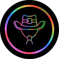 ícone de vetor de chapéu de cowboy