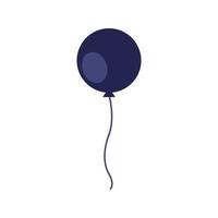 balão de hélio de cor branca flutuante vetor