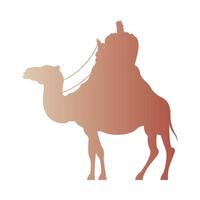 homens sábios em personagem de silhueta de camelo vetor