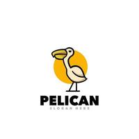 pelicano simples logotipo vetor