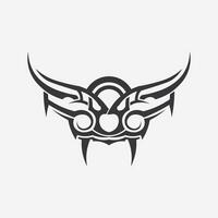 ícone de design de logotipo de vetor tribal preto e sinal tribal